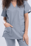 Bluza medyczna damska bawełniana szara W20 eco