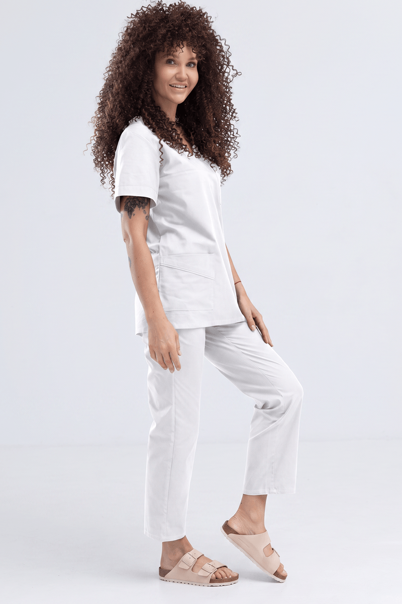 Bluza medyczna damska bawełniana biała W20 eco