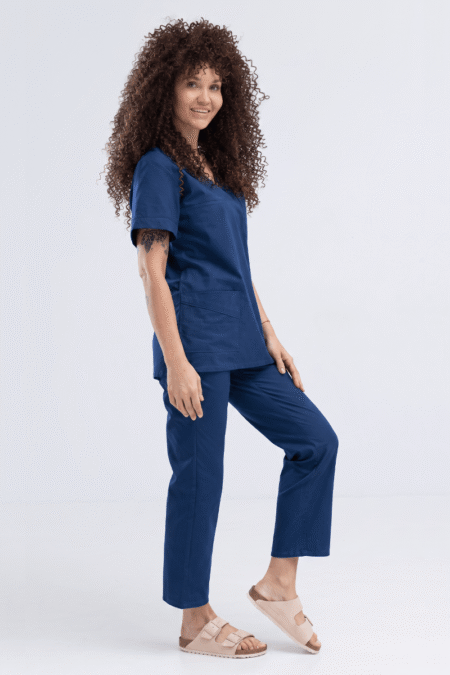 Bluza medyczna damska bawełniana granatowa W20 eco
