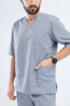 W25 eco Bluza medyczna męska bawełniana szara